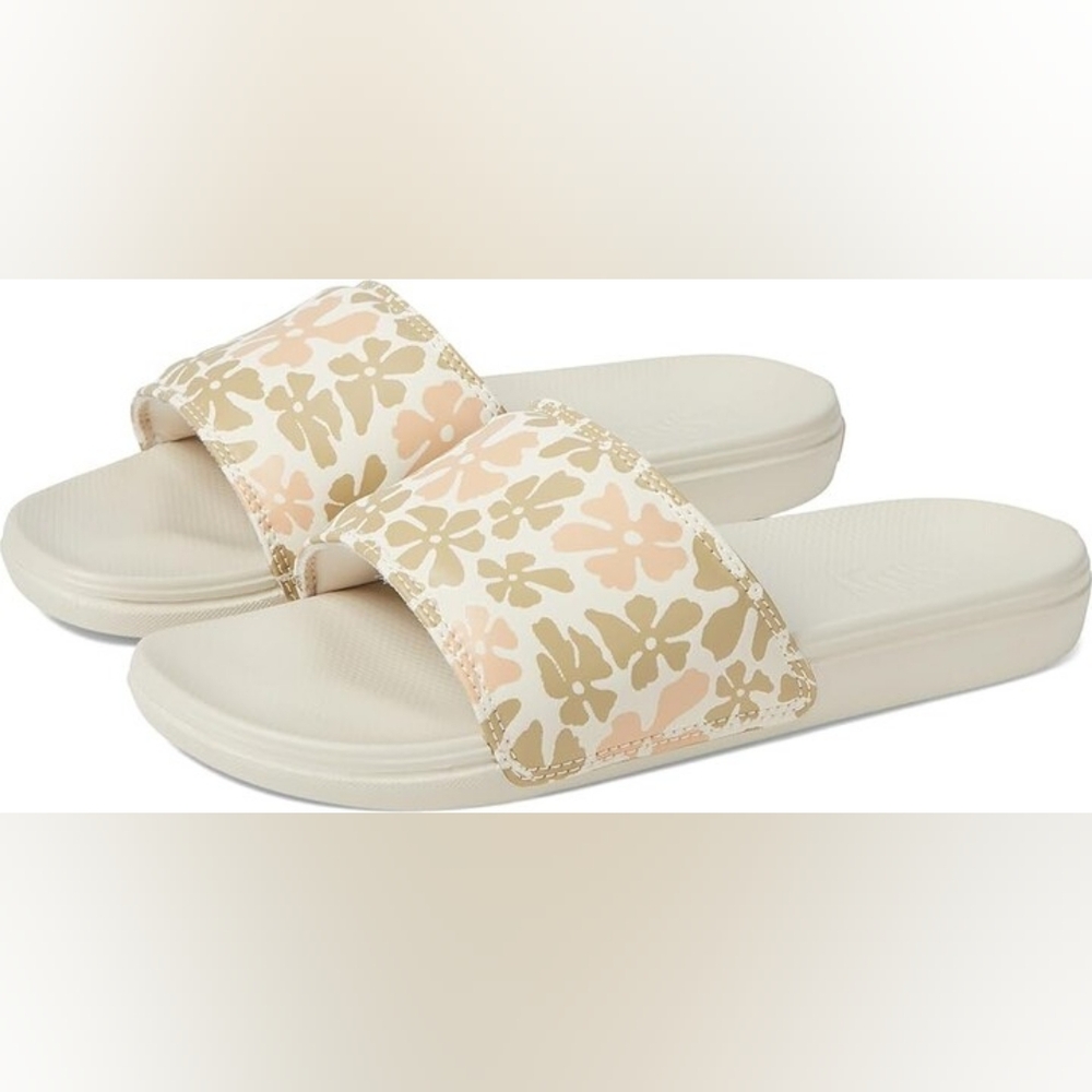 Vans Womens La Costa Groovy Floral Peach Slide-On Sandals Shoes Size 6